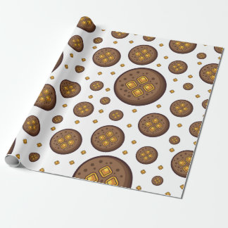 Tasty chocolate chip cookies seamless pattern cadeaupapier