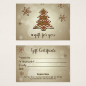 Tasty pain d'épices Christmas Tree Carte cadeau (Devant & derrière)