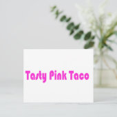 Tasty Pink Taco Briefkaart (Staand voorkant)
