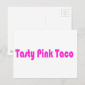 Tasty Pink Taco Briefkaart (Voorkant / Achterkant)