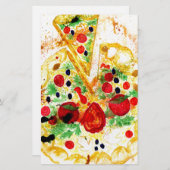 Tasty Pizza Briefpapier (Voorkant / Achterkant)