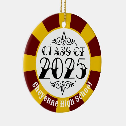 Tat Class of 2025 (Naam toevoegen) Afstuderen Keramisch Ornament (Rechts)