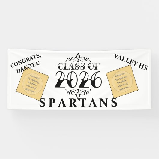 Tat Klasse van 2026 Afstuderen Spandoek (Horizontaal)