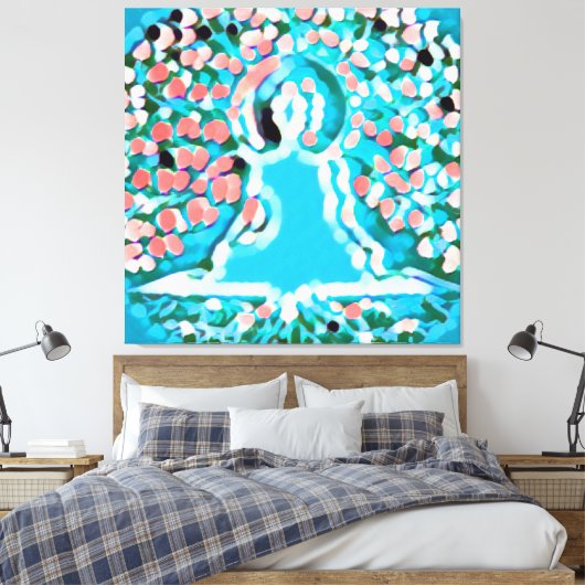 Tat Tvam Asi | Blue Aura, Buddha Canvas Afdruk (Insitu (Slaapkamer))