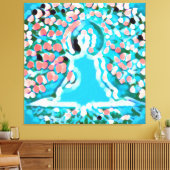 Tat Tvam Asi | Blue Aura, Buddha Canvas Afdruk (Insitu (Woonkamer))