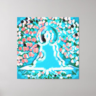 Tat Tvam Asi | Blue Aura, Buddha Canvas Afdruk