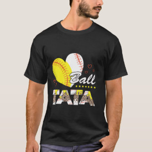 Tata van beide honkbal softbal moederdag voor fa t-shirt