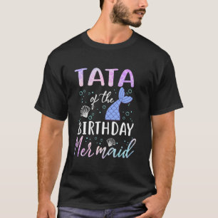 Tata van de verjaardag Zeemeermin Matching Family T-shirt