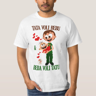 Tata Voli Bebu (Papa houdt van Baby) wit T-shirt