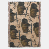Tatanka Buffalo Bison Westerne Throor Drow Deken (Voorkant Verticaal)