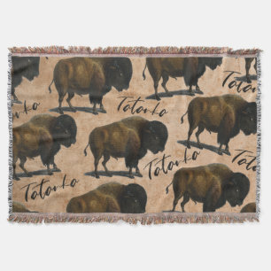 Tatanka Buffalo Bison Westerne Throor Drow Deken