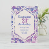 Tatau Purple & Blue Diamond Invitation (Debout devant)