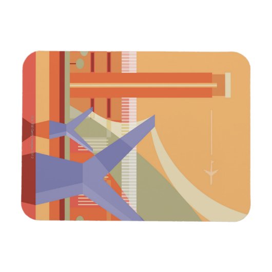 Tate Gallery en Millennium Bridge Magneet (Horizontaal)