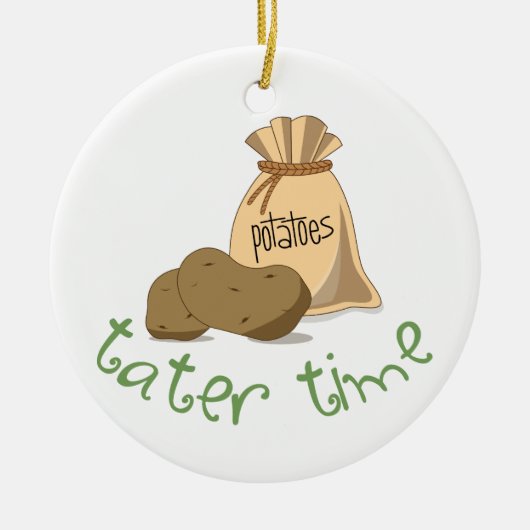 Tater Time Keramisch Ornament (Voorkant)