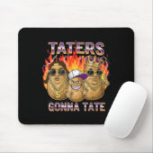 Taters Gonna Tate Funny Tato Gangster Spud Lover B Muismat (Met muis)