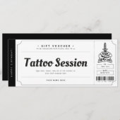 Tatoeage Cadeaubon Ticket Voucher Certificaat Kaart (Voorkant / Achterkant)