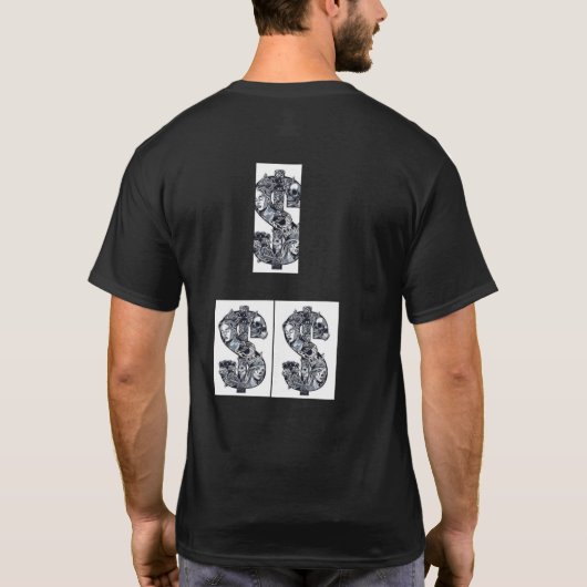 Tatoeage en geld. t-shirt (Achterkant)