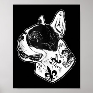 Tatoeage Franse Bulldog Tank Top Poster