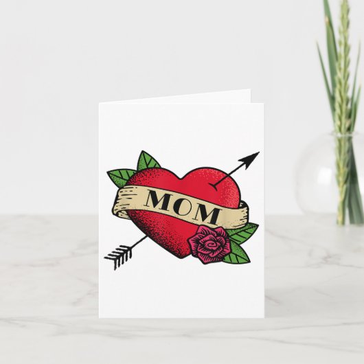 Tatoeage hart mama _1 kaart (Voorkant)