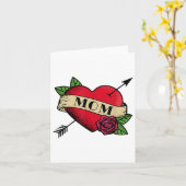 Tatoeage hart mama _1 kaart (Gele Bloem)