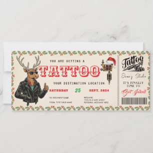 Tatoeage Kerstcadeaukaart Certificaat Bon Kaart