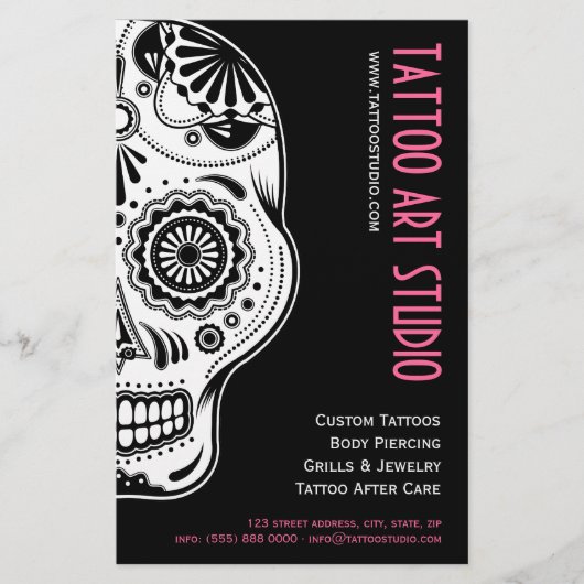 Tatoeage Kunststudio Flyer (Voorkant)