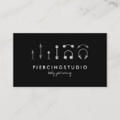 Tatoeage met lichaams-piercing visitekaartje (Voorkant)