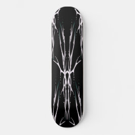 Tatoeage ontwerp hertenschedel - wit op zwart skateboard