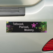 Tatoeage, Pierced, mama. Bumpersticker (Op auto)
