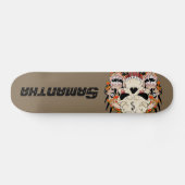 Tatoeage Skull Acht Ball Comp Skateboard (Horizontaal)