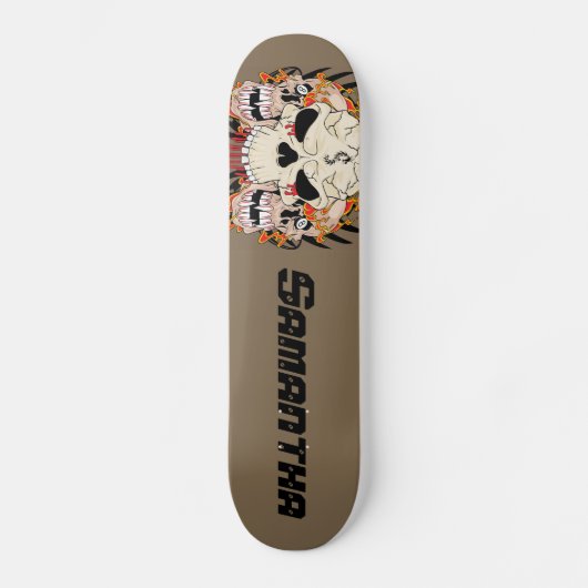 Tatoeage Skull Acht Ball Comp Skateboard (Voorkant)