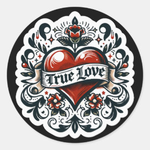 Tatoeage Sticker voor Echtelijke Liefde Hart Huwel