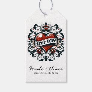 Tatoeage Sticker voor Echtelijke Liefde Hart Huwel Cadeaulabel