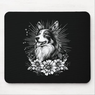 Tatoeage stijl liefhebber Collie Retro Hond Muismat