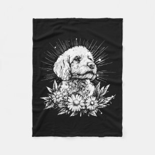 Tatoeage Stijl Liefhebber Spaans Water Retro Hond  Fleece Deken