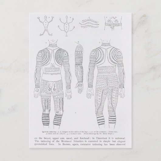 Tatoeage van Igorrote Briefkaart (Voorkant)