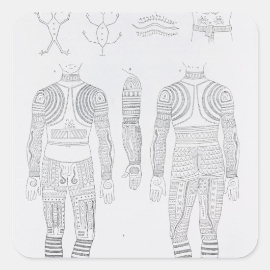 Tatoeage van Igorrote Vierkante Sticker (Voorkant)