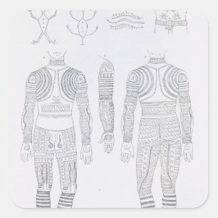 Tatoeage van Igorrote Vierkante Sticker