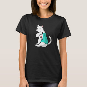 Tatoeage voor moeder witte kat moeder huisdier lie t-shirt