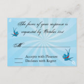 Tatoeage Zwaluwen en Ontvangstkaart van de rol Informatiekaartje (Achterkant)