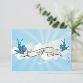 Tatoeage Zwaluwen en Rol Ontvangst kaart (Staand voorkant)