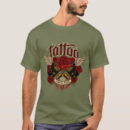 Tatoeagecultuur uit de oude school Rozen Vuisten T-shirt