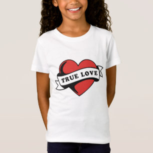 Tatoeagehart Echte Liefde Klassiek Romantisch On T-shirt