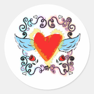 tatoeagehart ronde sticker