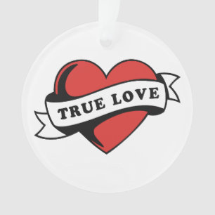 Tatoeagehart voor ware liefde Klassiek romantisc Ornament