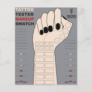 Tatoeagetest Make-up uitstrijken (armkleur aanpass Flyer