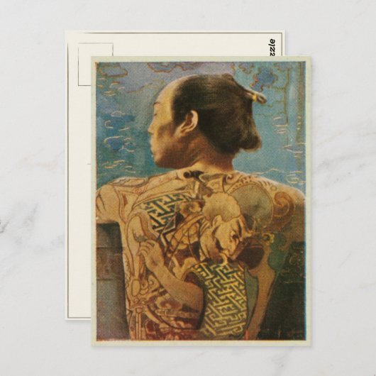 Tatoeëerd Man uit Japan van 1920 Briefkaart (Voorkant / Achterkant)