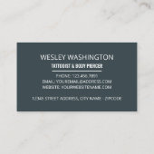 Tatoeëerd Vrouw, tatoeëer en body Piercer Visitekaartje (Achterkant)