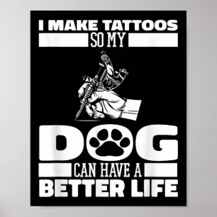 Tatoeëerder Hond Tattoos Tatoeëerder - Tattoo Arti Poster