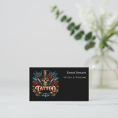 Tatoeëerder QR-code  Visitekaartje (Staand voorkant)